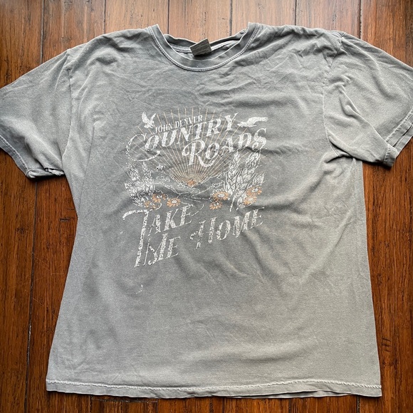 John Denver Take Me Home Grey T-Shirt - Picture 2 of 7